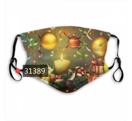 2020 Merry Christmas Dust mask with filter 34